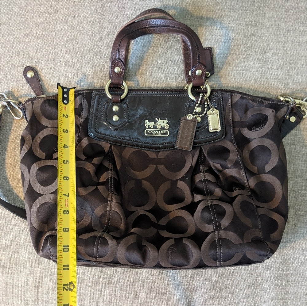 Coach Madison brown crossbody satchel bag
